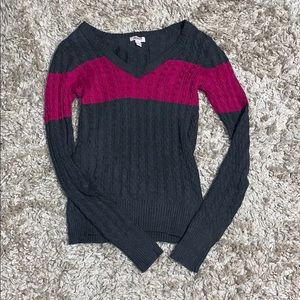 Pink and grey sweater